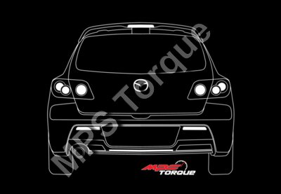 Mazda 3 MPS Gen 1 rear transparent